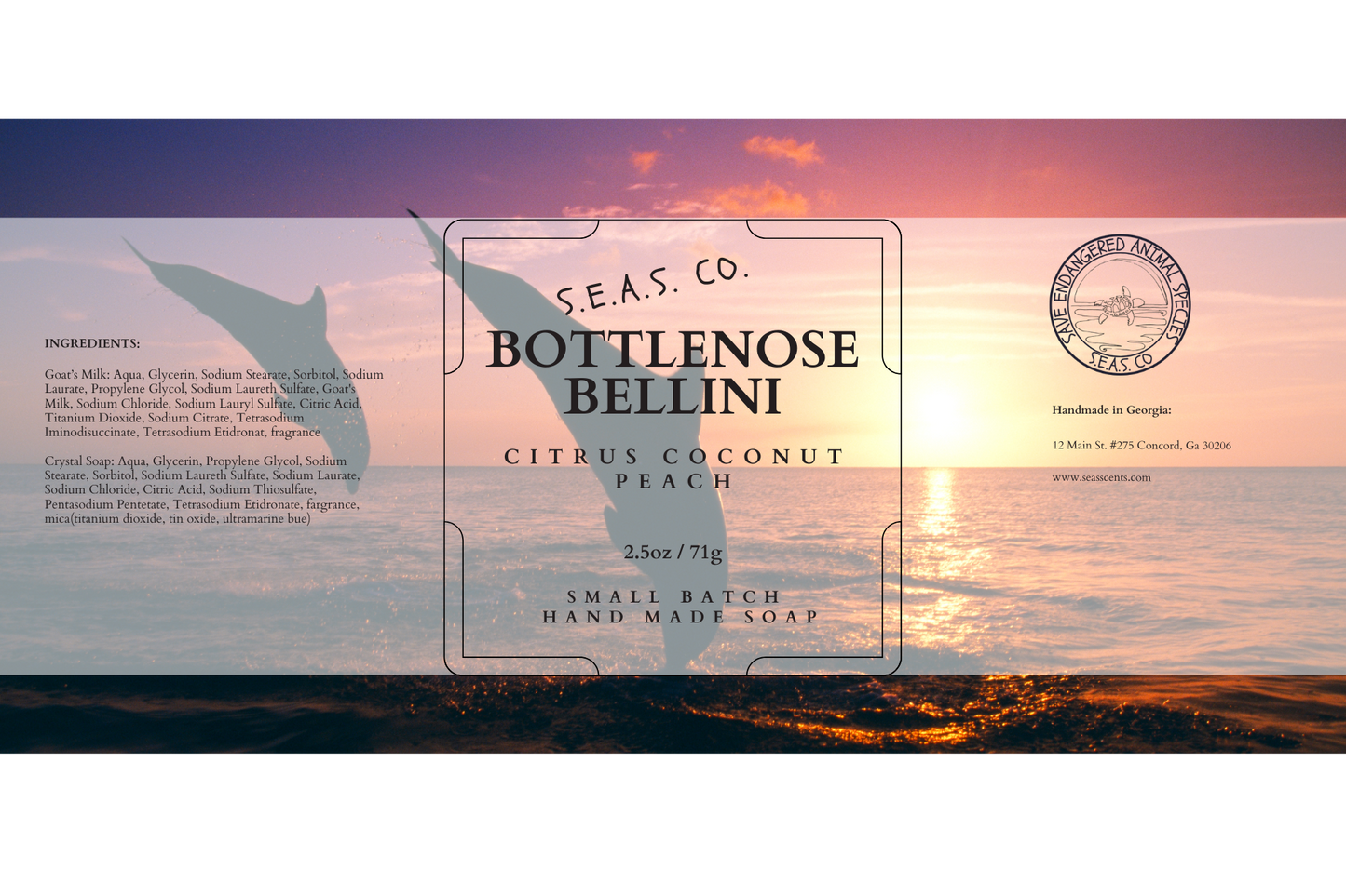 Bottlenose Bellini Soap Bar
