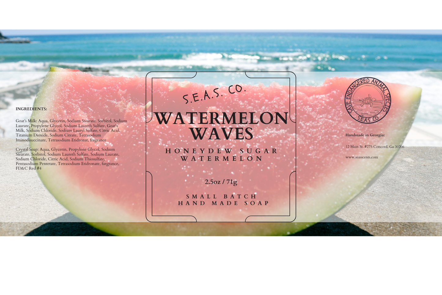 Watermelon Waves Soap Bar