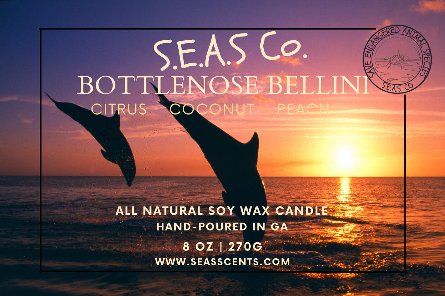 Bottlenose Bellini Candle